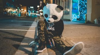 drunk panda on the streets